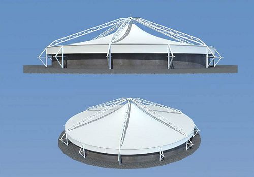 反吊膜集氣罩比玻璃鋼集氣罩更能抗雪載的原因